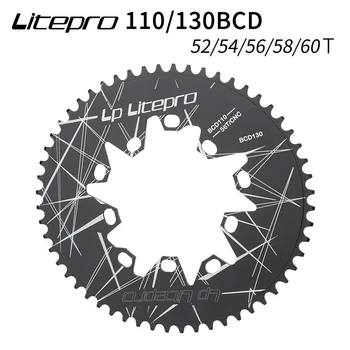 Litepro Aluminiu-Aliaj de Drum/Pliere Biciclete Pinioane Ovale 110/130BCD Angrenajul Angrenajul 52/54/56/58/60T Accesorii pentru Biciclete