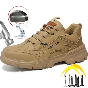 Lucrări de construcții de Siguranță Cizme Barbati Steel Toe Pantofi de protecție Puncție Dovada Ușoare Pantofi de Lucru Om Anti-sparge Securitatea Cizme