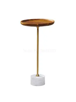Lumina de lux din lemn masiv Nordic Marmură parte colț de masă din fier forjat designer de personalitate creatoare canapea partea masa mic colt