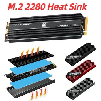 M. 2 2280 SSD Hard Disk Radiator din Aliaj de Aluminiu cu Pad Termic Radiator de Disipare a Căldurii Fin Solid state Drive Radiator Cooler