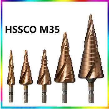 M35 5% Cobalt Pas Burghiu HSSCO Con Instrument de Metal Hole Cutter 3-12/3-14/4-12/4-20/4-22//5-21mm