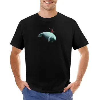 Manatee Rider Tricou personalizat tricouri T-shirt pentru barbati din bumbac