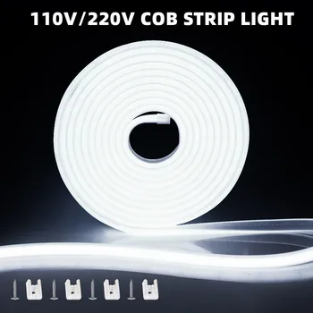 Mare Luminos Lumini Led pentru Bucatarie Sub Mobilier NON-Reglabile 110V 220V UE NE-COB LED Strip Waterproof CRI RA90 FOB de Bandă