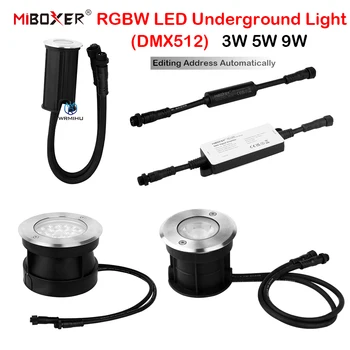 Miboxer 3W 5W 9W RGB+Alb Culoare LED Lumină Subteran 24V DMX512 Peisaj lămpi de Podea Îngropat Cale de Teren lumini rezistent la apa