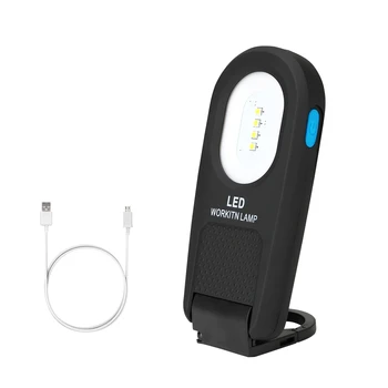 Mini LED Lumina de Lucru USB Reîncărcabilă Puternică Felinar Camping 4 Moduri de Lucru Lampa cu Magnet, Cârlig rezistent la apa de Reparații de Lumini