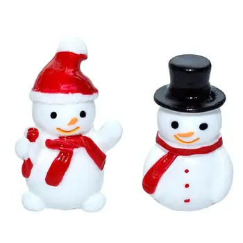 Mini Om De Zăpadă Figurine Frumos Pom De Crăciun Elan Om De Zăpadă Miniaturi Decor Compact Miniatură Statuie Pentru Acasă Săli De Mese