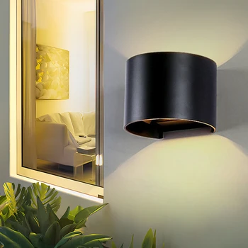 Minimalist Modern Cilindrice Lampă de Perete LED-uri Impermeabil Interior Antiorbire Lampă de Noptieră Dormitor Scara Lampa Balcon Decor