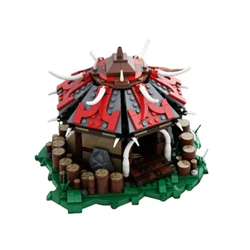 Moc Joc din Seria Lumea de Warcrafted Orc Tabără Tribal Clădire Casa Bloc Model de Construcție Set pentru Baieti Jucarii pentru Copii