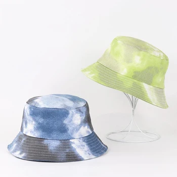 Moda Harajuku Tie-Dye Reversibile Găleată Pălărie De Vară, Pălării De Soare Pentru Femei Barbati Pescuit Pălărie Graffiti Hip Hop Găleată Cu Capac