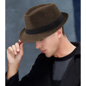 Moda Noua CurlyStraw Pălărie Bărbați Retro Oameni De Top De Jazz Margine Largă Pălărie De Epocă Capac Iarnă Chapeau Vara Pălării Melon Capac În Aer Liber 2022