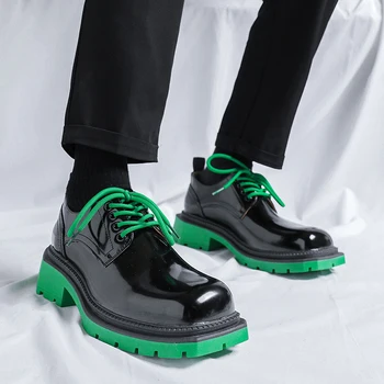 Moda Stil Britanic Fund Gros Pantofi De Mens Vintage Square Toe Din Piele Pantofi Casual Sex Masculin Platform Oxfords Rochie De Petrecere Pantofi