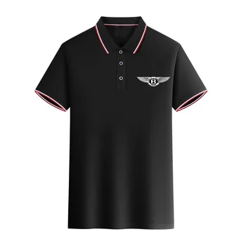 Moda Tricou Polo de Formare Golf Tricouri Unisex Jacard cu Guler Subțire Respirabil Rever cu mânecă Scurtă T-shirt pentru Bărbați Imbracaminte de Vara