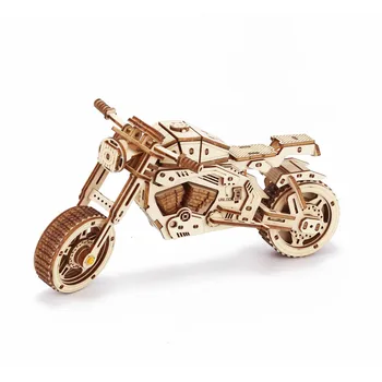 Motocicleta 3D Puzzle din Lemn Motocicleta de Model Mecanic Kit de Construcție Stil Scrambler Bicicleta de BRICOLAJ pentru Adulți și Copii, Cadou de Ziua de nastere