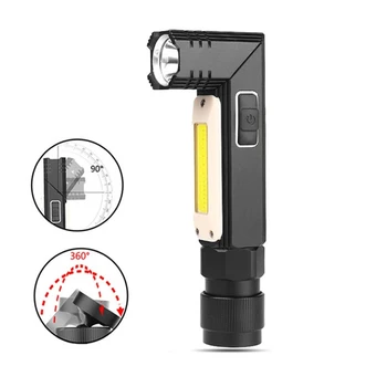 Multifuncțional LED Lanterna Portabil Pliant COB Inspecție Lumini 90° Rotație Faruri Magnet Lumina de Lucru USB de Încărcare