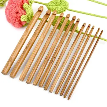 Mâner de bambus Croșetat Cârlig Tricot Ambarcațiuni Andrea Țese Fire 3-10mm, Pentru o Mana de Ace de Tricotat Țese Fire de Ambarcațiuni
