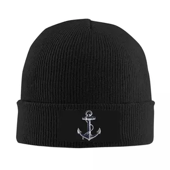 Nautica Anchor Chelioși Căciuli Sepci Unisex De Iarna Cald Tricotat Pălărie Hip-Hop Adulți Marinar Aventura Capota Pălării În Aer Liber, Cap De Schi