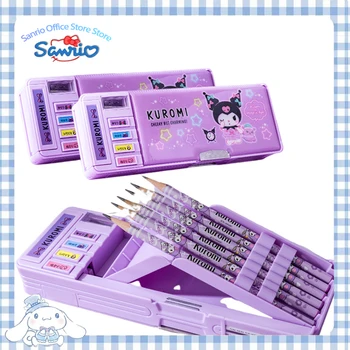 Noi Sanrio Kuromi Caz Creion Kawaii Papetărie Cutie Student De Mare Capacitate Caz Creion Multifunctional Caz Creion Copii Cadou