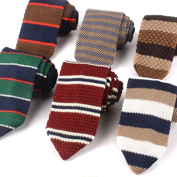 Noi Tricot Legături Casual, Skinny Cravata Pentru Petrecerea De Băieți Și Fete, Tricotate Cu Dungi Gât Cravata Cravata De Mire Uzura Gât Pentru Bărbați