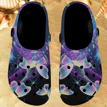 Nopersonality Adult Slide-Uri De Culoare De Agrement Fluture Luminos Modele De Papuci Negri Casă La Modă, Confortabil De Purtat Sandale De Vara