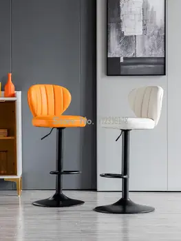 Nordic Light lux scaun pentru bar de uz casnic de ridicare rotative, scaun înalt modern, simplu scaun înalt recepție bar scaun spatar