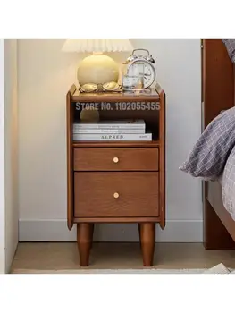 Nordic din lemn masiv noptieră minimalist modern, dormitor ultra-îngust noptieră simple, noptiere, dulap de depozitare mic