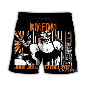 Noua Moda de Imprimare 3D KMFDM Rock de Vară pantaloni Scurți de Plajă Streetwear Bărbați iute Uscat Vacanta Casual pantaloni Scurți pentru Femei/Bărbați F2