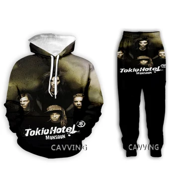 Noua Moda de Imprimare 3D Tokio Hotel Hanorace/Jachete cu Glugă + Pantaloni Pantaloni Costum de Haine cu Două Bucăți Seturi C1