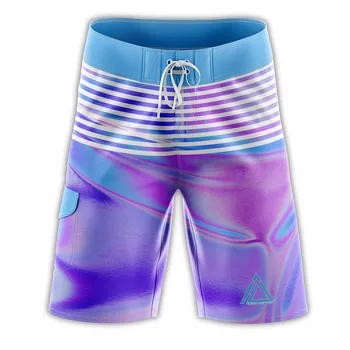 Noul Design Violet pentru Bărbați pantaloni Scurți de Vară Pantaloni de Plajă Trunchiuri iute Uscat Surf Haine
