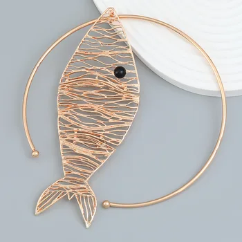 Noul Europene și Americane în formă de pește doamnelor tendință de metal aliaj de pește mic pandantiv accesorii en-gros