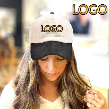 Noul Logo Personalizat Unisex Îmbinat Catifea Sepci De Baseball Sporturi În Aer Liber Femei Reglabil Snapback Tata Pac Casual Barbati Trucker Hat