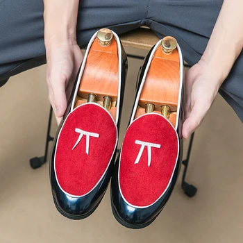Nouă Bărbați Mocasini Culori Amestecate Rotund Toe Slip-On Petrecere Barbati Pantofi eleganți din Piele Pu de Transport Gratuit Dimensiune 38-48 Barbati Pantofi Rochie