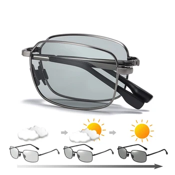 Oamenii de Pliere Fotocromatică ochelari de Soare cu Lentile Polarizate Dreptunghi de Metal de Vară de sex Masculin Nuante 2023 Produse Trend