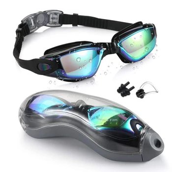 Ochelari de înot Fără Scurgeri Anti-Fog Protectie UV Înot ochelari cu clip Nazal dopul de Protecție Caz pentru Bărbați Adulți Femei Copii