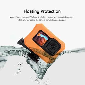Orange Floaty Caz pentru GoPro Hero 11 10 9 8 Negru Accesorii aparat de Fotografiat Scufundări Plutitoare Capac de Protecție pentru Go Pro 10 9 8