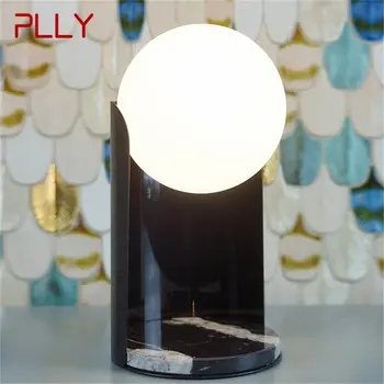 PLLY Nordic Lampa de Masa Moderna Sticla Nuanta lampa de Birou LED Home Decor Camera de zi Dormitor