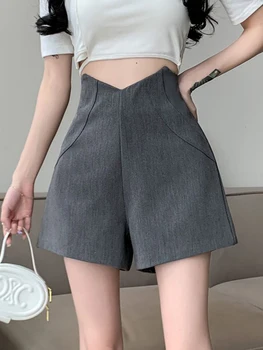 Pantaloni Scurți De Moda Pentru Femei Solide De Femei De Îmbrăcăminte De Înaltă Talie Umflat Minimalist Elegant Populare Mai Nou Confortabil De Bază Stil Preppy Harajuku