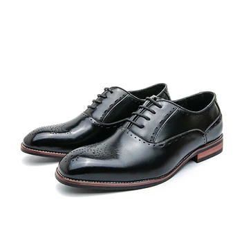 Pantofi Oxfords pentru Barbati Maro Afaceri Negru Dantelă-up Pu Birou Bocanc Pantofi Rochie Zapatos De Vestir Hombre Mens Pantofi