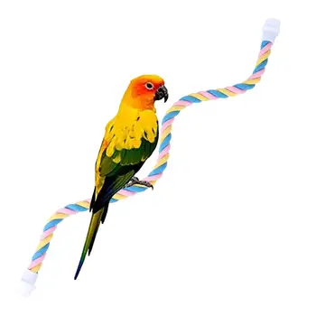 Pasăre Coarda Stinghii Papagal Jucării Coarda De Bungee Jumping Bird Jucărie Pasăre Leagăn Jucării Coarda Confortabil Papagal Leagăn Jucărie Suport De Bumbac Coarda De Alpinism