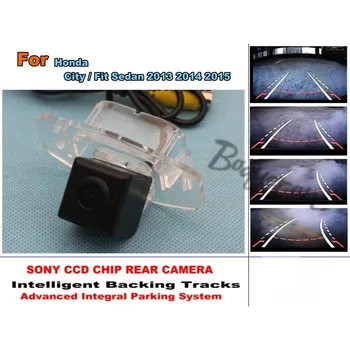 Pentru Honda City / Fit Sedan 2013 2014 2015 Smart Piese Chip / HD CCD Inteligenta Dinamice de Parcare Spate Vedere aparat de Fotografiat