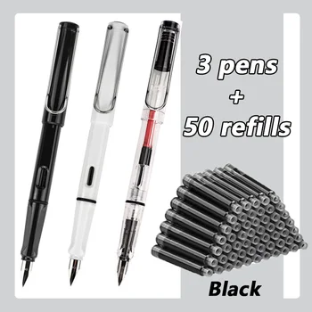 Pentru Mm Pixuri Kawaii Papetărie de Birou 53 Fantana Consumabile Pen Negru/albastru/rosu Set Scris Elev de Cerneală Buc Școală 0.38 Replacable