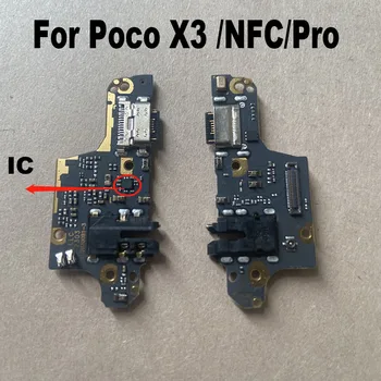 Pentru Xiaomi Poco X3 NFC Pro Rapid de Încărcare USB Dock Port microfon Microfon Conector Bord Flex Cablu Piese de schimb Global