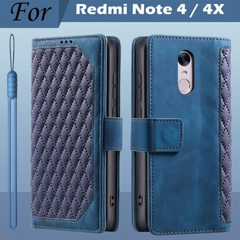 Pentru Xiaomi Redmi Note 4 Caz Etui Magnet Piele Flip Caz de Telefon Pentru Xiaomi Redmi Note 4 Portofel Caz pentru Xiaomi Redmi Note 4 4X