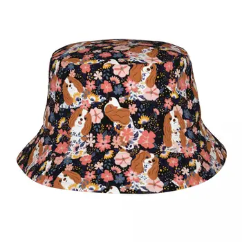 Personalizat Cavalier King Charles Spaniel Grădină Găleată Pălării De Bărbați De Femei De Moda De Vară, Plajă, Soare Câine Pescar Capac