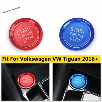 Pornirea Motorului Inel De Oprire Sistem De Acces Fără Cheie Buton De Acoperire Decor Trim Fit Pentru Volkswagen Tiguan 2016 - 2022 Metal Accesorii De Interior