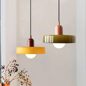 Post modern pandantiv lampă cu LED-uri Retro designer de sticlă lampă de pandantiv Sufragerie, Dormitor, Noptiera camera de zi de decorare perdeaua de lumină