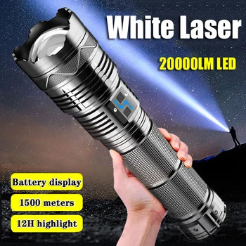 Puternic Lanterna LED-uri Super Luminoase lumina Reflectoarelor Lung Interval de Zoom Lanterna de Urgenta Exterioară Lanternă Tactică de Afișare Putere