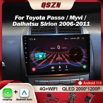 QSZN Pentru Toyota Passo Daihatsu Boon Sirion Subaru Justy honda city Radio Auto Multimedia Player Video, GPS, 4G, Android Carplay 12