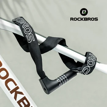 ROCKBROS Biciclete Lanț de Blocare Cod de 4 Cifre pentru Biciclete cu Încuietoare Cu 2 Chei aer liber Lanț Anti-furt Blocare a Consolida Safty Accesorii pentru Biciclete