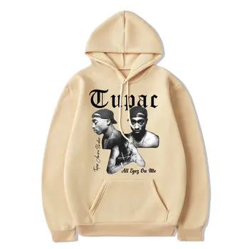 Rapper-ul Tupac 2pac Imprimare Bărbați/Femei de Bumbac Hanorac Casual Pulover Supradimensionat Populare Tricoul Topuri de Moda Tendință de Îmbrăcăminte Unisex