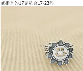 Retro personalitate accesorii de Floarea-soarelui nișă sens de design argint 925 inel de moda de sex feminin Instagram parte podoabă